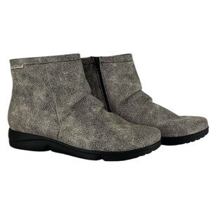 Mephisto Rezia Soft-Air Side Zip Ankle Boot — Grey/Black — NWT — Size 9.5
